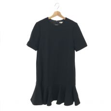 R(アール)/23区/オンワード/高橋リタ/裾ペプラムワンピース/ブラック/サイズ40/定価￥39.000
