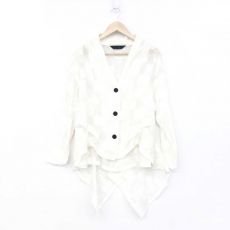 moyuru/変形デザインジャケット/萌/もゆる/センソユニコ/シアー/ホワイト/薄汚れ