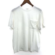 クロスクローゼット/半袖カットソー/胸ポケット/Micro Pile Tailored T-shirt/ホワイト