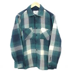 ワックスロンドン/チェックシャツ/WHITING OVERSHIRT/23SS/グリーン