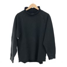 BTMK/タマコ ビーティーエムケー/スウェット/ウォッシュ加工/roll-neck washed/ブラック