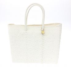 レトラ/メルカドバッグXS/タペティ/メキシコ製/編み込み/プラスチック/ホワイト