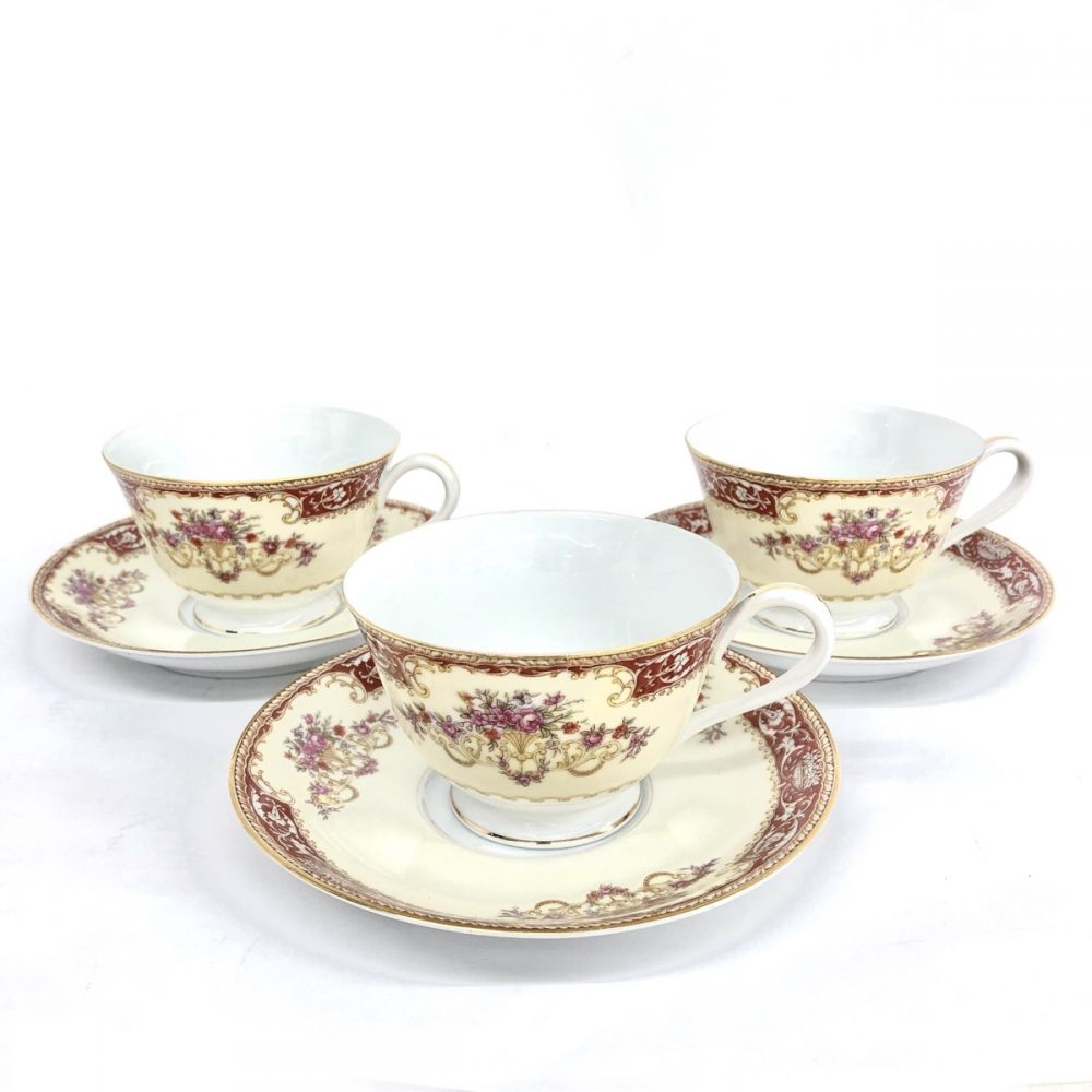 Noritake ノリタケ カップ&ソーサー 3客 オールドノリタケ NIPPON TOKI KAISHA 花柄の高価買取【リサイクルティファナ】