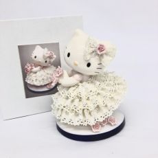 サンリオ SANRIO テーケー名古屋人形製陶 ハローキティ 陶器 レースドール Doll 人形 白