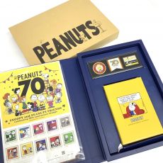 PEANUTS/70周年記念コレクションケース/切手/ポストカード/箱ダメージ有り