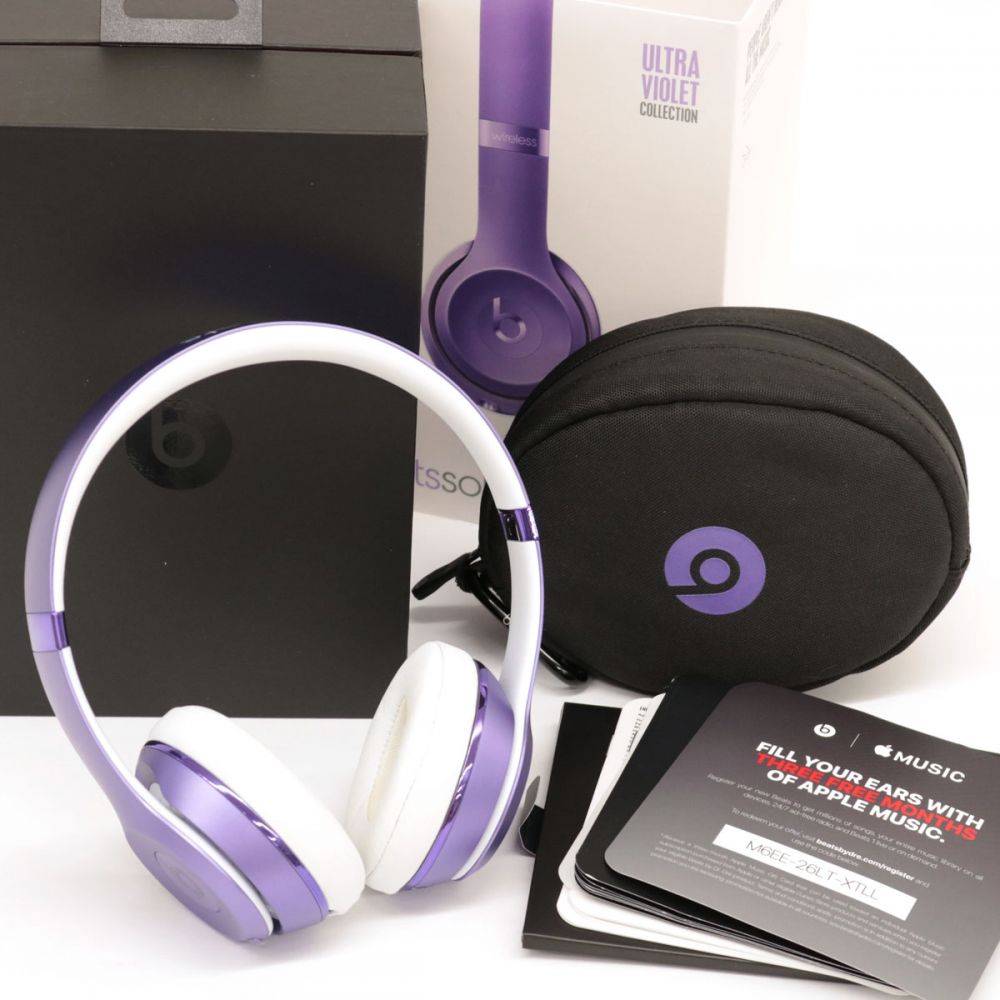 beats Solo3 WIRELESS ワイヤレスヘッドホン ビーツ パープル 耳当て劣化 動作確認済の高価買取【リサイクルティファナ】