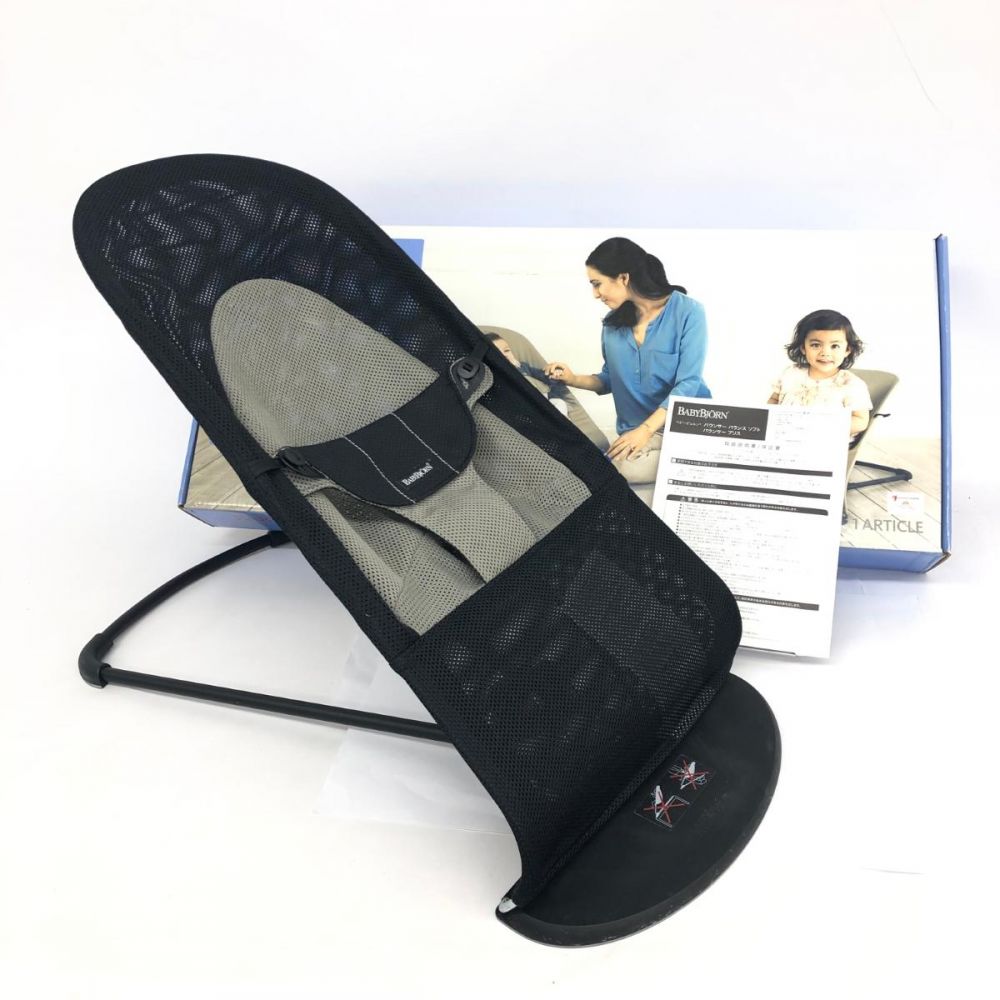 BABYBJORN ベビービョルン バウンサー バランスソフト メッシュ ブラックグレイ