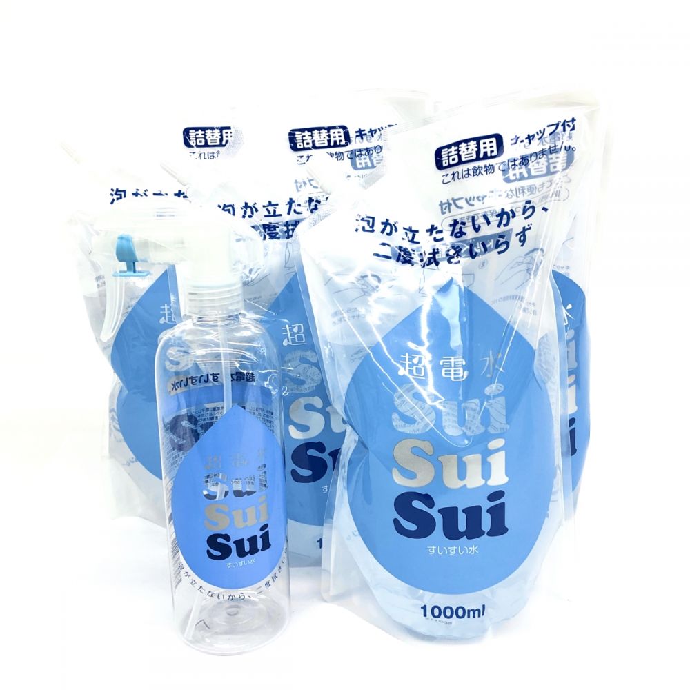 SuiSuiSui 超電水 すいすい水 1000ml 洗浄剤 アルカリ電解水 詰替え用 1L ×6本 ボトル1本の高価買取【リサイクルティファナ】