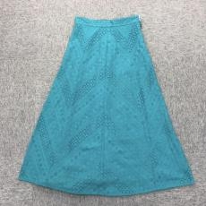 ホコモモラ　コットンレース刺繍/ロングスカート/グリーン