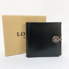 ロエベ/二つ折り財布/レザー/ブラック