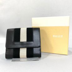 バリー/二つ折り財布/レザー/ブラック