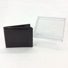 DKNY/二つ折り財布/レザー/ブラック