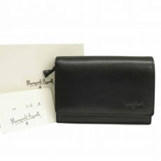 マーガレットハウエル/二つ折り財布/レザー/ブラック