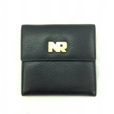 ニナリッチ/二つ折り財布/レザー/ブラック