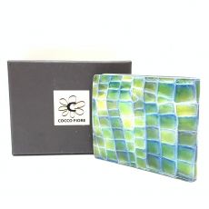 コッコフィオーレ/二つ折り財布/エナメル/グリーン