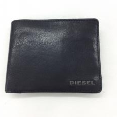 ディーゼル/二つ折り財布/レザー/ブラック