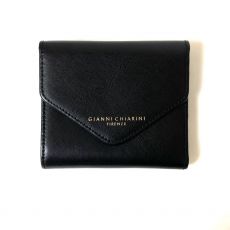 ジャンニキアリーニ/三つ折り財布/レザー/ブラック