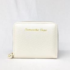 サマンサベガ/ラウンドファスナー財布/PVC/ホワイト