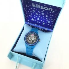 キットソン/腕時計/クォーツ/SS×セラミック/ブルー