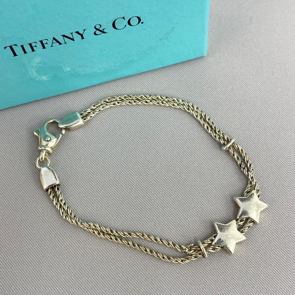 Tiffany ダブルロープ ダブルスター ブレスレット