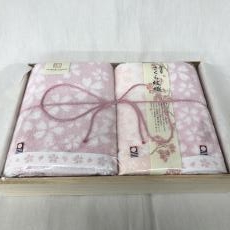 今治タオル/さくら紋織タオルセット/バス1フェイス2/コットン/ピンク
