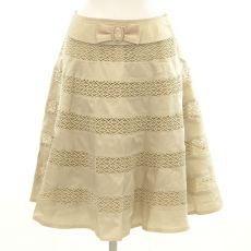 トゥービーシック 綿絹レース フレアスカート