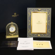 MIKIMOTO ミキモト 置き時計 クロック & フォトフレーム gold /ゴールド