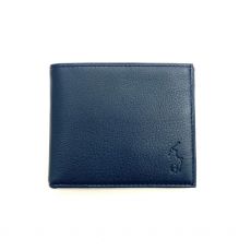 ポロラルフローレン/二つ折り財布/レザー/ブルー