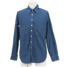 ポールハーデン/長袖シャツ/ストライプ//製品染め/色ムラ有り