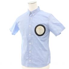 ビズビム/ポケット付半袖シャツ/ブルー