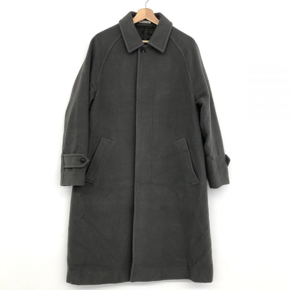 オーラリー/カシミヤウールモッサステンカラーコート/CASHMERE WOOL MOSSER SOUTIEN COLLAR  COAT/A22AC01MC/22AW/グレーの高価買取【リサイクルティファナ】