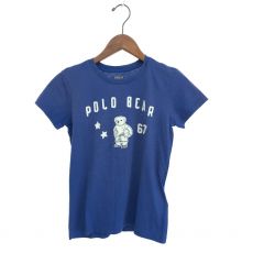 ポロラルフローレン/ポロベア/半袖カットソー/Tシャツ/ブルー/サイズXS/ヤケ有