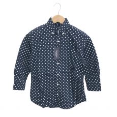 ジムフレックス/シャツジムフレックス/七分袖シャツ/ドット柄/ネイビー/J-0716/サイズ12