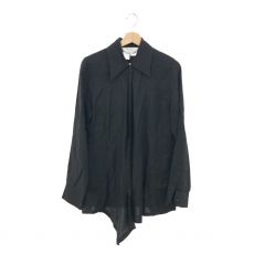 マックスマーラ/シャツジャケット/リネン100％/変形/ブラック/サイズ44
