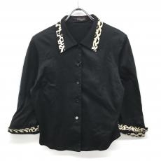 レオナール/シャツ/ブラック/袖・襟汚れ
