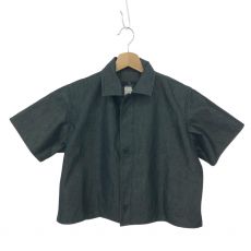 ワイズ/シャツジャケット/半袖/光沢感/ブラック/YF-B20-020/サイズ3