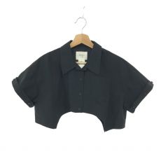 AMERI/アメリヴィンテージ/2WAY HEM DEFORMATION SHORT SHIRT/シャツ/ブラック/22SS