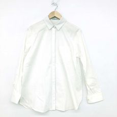 ティーバイアレキサンダーワン/長袖シャツ/襟部分素材切替/ホワイト/やや汚れ有