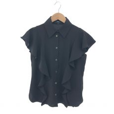 セオリー/ブラウス/Prime GGT BD Ruffle Tp/22SS/ブラック