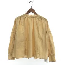 23区/洗えるコットンローントーションレースブラウス/イエロー/サイズ38/定価￥16.940
