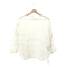 フレームワーク/NEWフレンチリネンクルーネックプルオーバー/24SS/ホワイト/サイズF/定価14.300