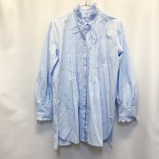 ラトータリテ/スカラップ襟コットンシャツ/2021/参考価格\14300/ブルー