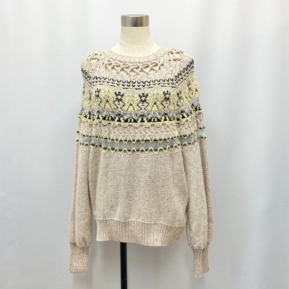 マメクロゴウチ/長袖ニット/Cotton Nordic Knit MM21PS-KN724/21ｓｓ/ベージュの高価買取【リサイクルティファナ】