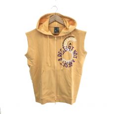 アディダスバイステラマッカートニー/ノースリーブジップアップパーカー/オーバーサイズ/22AW/イエロー