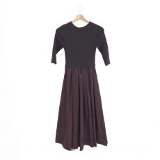 アプワイザーリッシェ/7分袖前後2WAYタフタドッキングワンピース/24AW/ボルドー/サイズ1/定価￥24.200