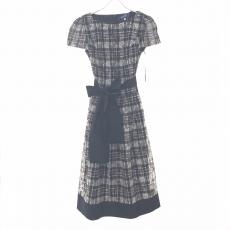 エムズグレイシー/ワンピース/チェック柄リボンワンピース/TD-511319/2025SS/総柄/定価￥49.500/ブラック/レッド/ベージュ/SPR/SMR/レディース/ベルト/24800/ALL
