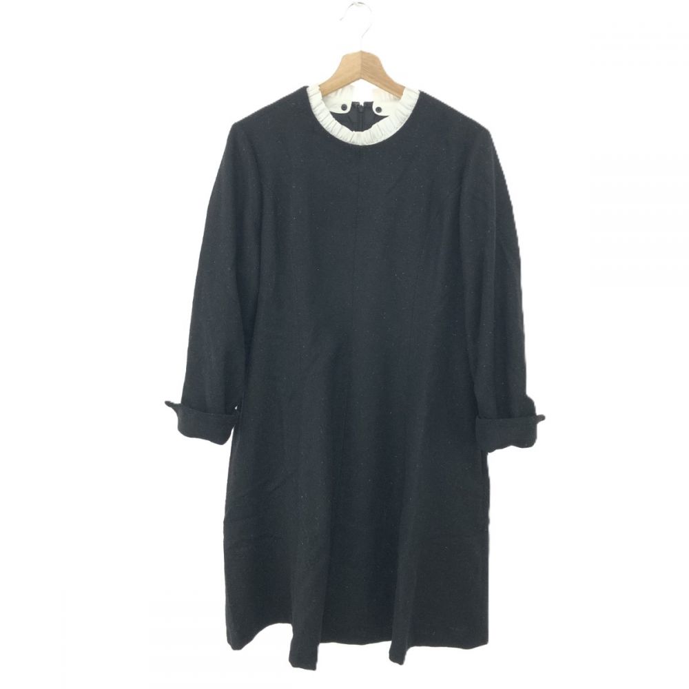 クミキョク/ワンピース/24AW ラメフラノフリル襟ワンピース/2WAY/