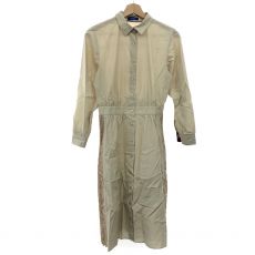 ブルーレーベルクレストブリッジ/サイドレースシャツワンピース/ベルト無/20AW