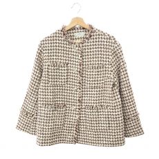 IENA/イエナ/maison LINTON TWEED JACKET/ノーカラー/36