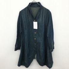 イオコムイオ/ロングデニムジャケット/コート/刺繍